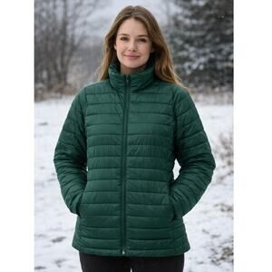 NWT Old Navy Active Plus Puffer Jacket Coat Deep Green 2X